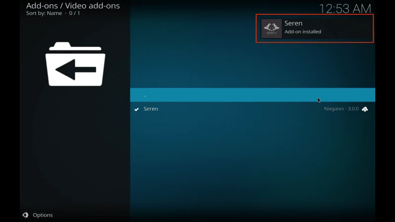 Seren Addon Kodi Integration